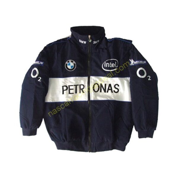 BMW Petronas Intel Racing Jacket Dark Blue and White Strip