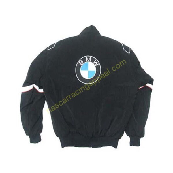 BMW Petronas Intel Racing Jacket Dark Blue and White Strip | NASCAR Jacket - Image 2