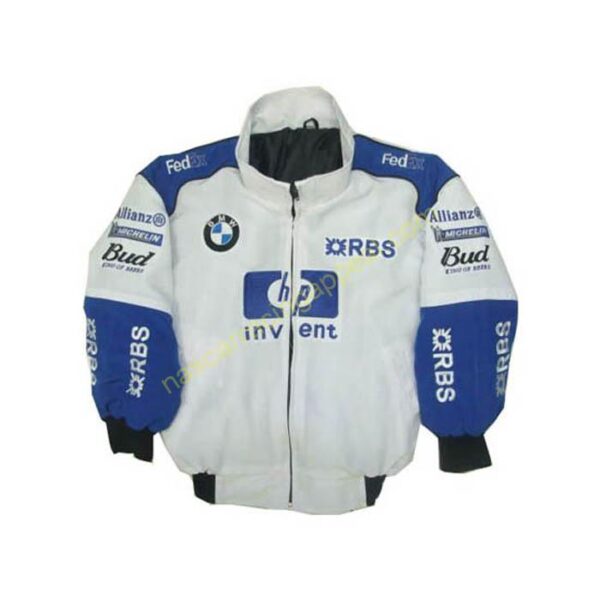 BMW RBS Racing Jacket White and Royal Blue