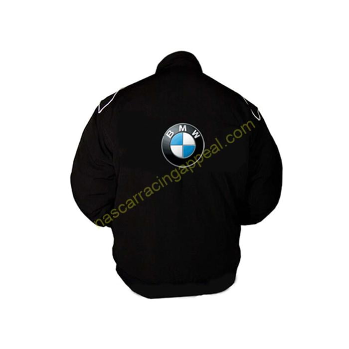 BMW Racing Jacket Black with White Piping
