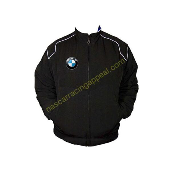 BMW Racing Jacket Black with White Piping