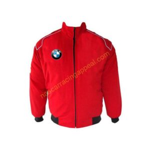 BMW Racing Jacket Red with White Piping