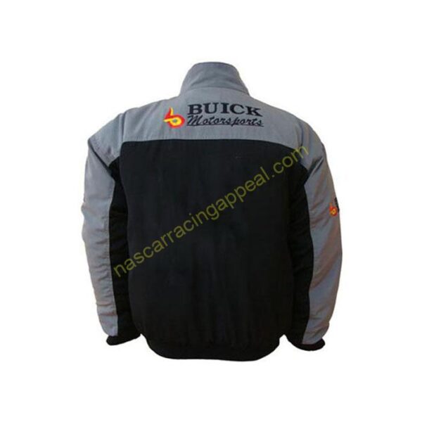 Buick Racing Jacket, Gray and Black NASCAR Jacket, - Image 2