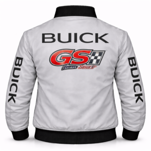 Buick GS white racing jacket front embroidered logo