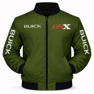 Buick GSX green racing jacket front embroidered logo