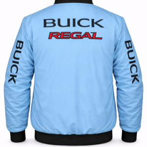 Buick Regal blue jacket front embroidered text