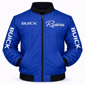 Buick blue racing jacket front embroidered logo