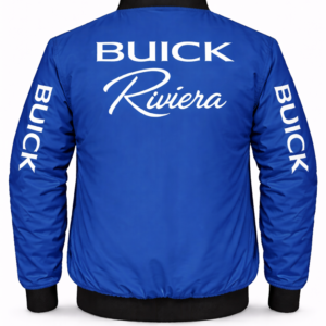 Buick Riviera blue racing jacket back embroidered logo