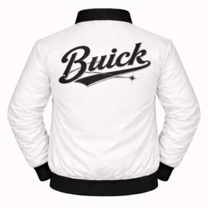 Buick white script logo jacket front view