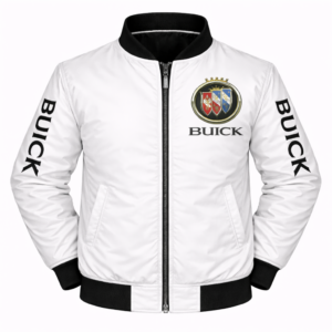 Buick white jacket front embroidered logo motorsport style