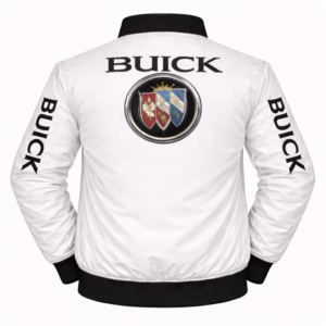 Buick white racing jacket front logo embroidered
