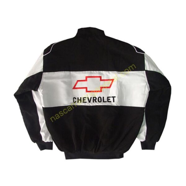 Chevrolet Black White Racing Jacket back