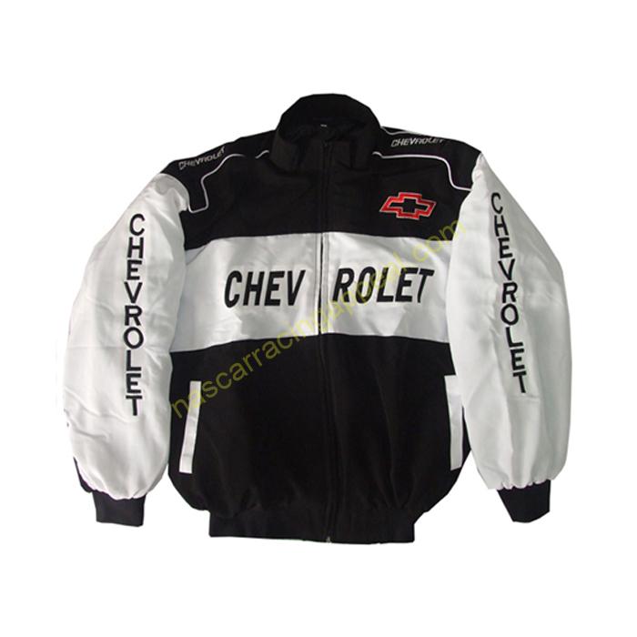 Chevrolet Racing Jacket, Black White and Blue, NASCAR Jacket, - Nascar ...