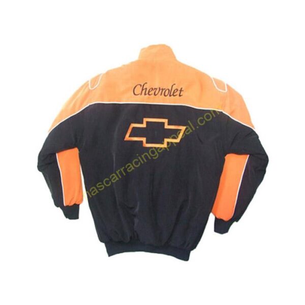 Chevrolet Racing Jacket, Camaro Jacket Orange and Black, NASCAR Jacket, - Image 2