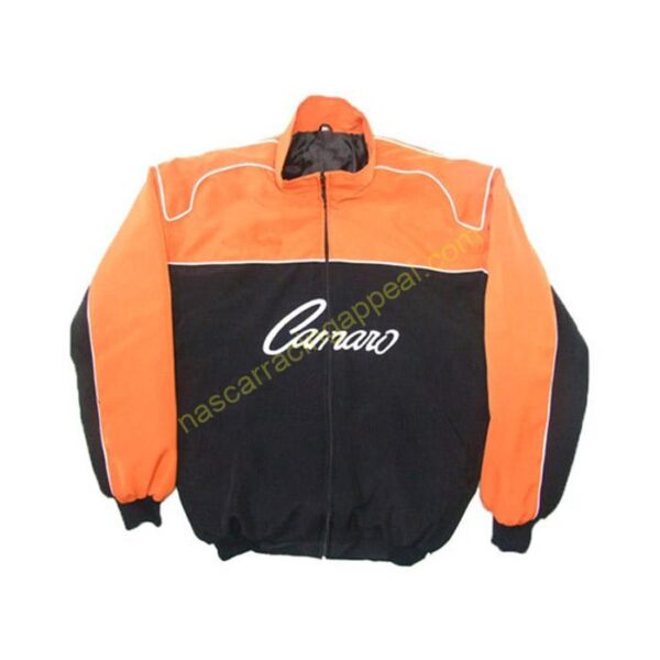 Chevrolet Camaro Racing Jacket Orange and Black front