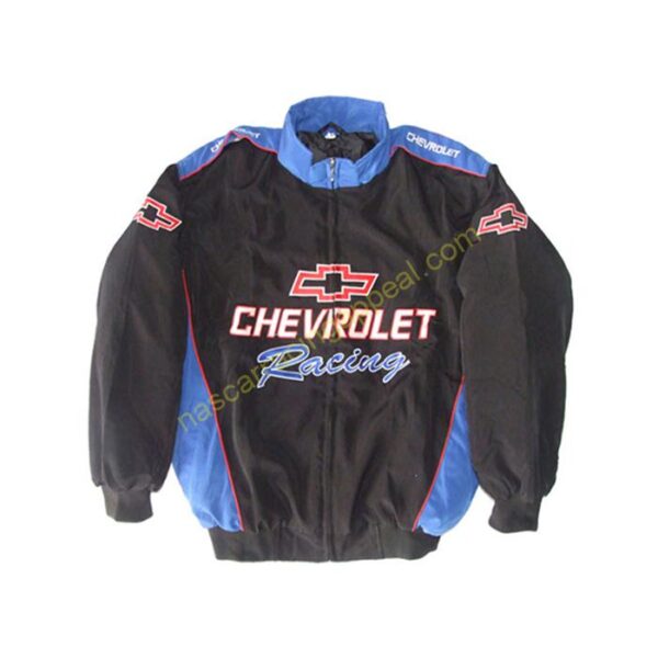 Chevrolet Racing Black and Blue Jacket front