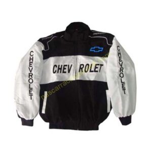 Chevrolet Racing Jacket Black and White front