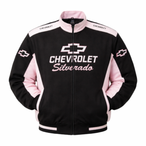 Chevrolet Silverado black pink jacket front embroidered logo