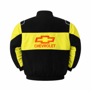 Chevrolet Camaro black yellow racing jacket back embroidered logo