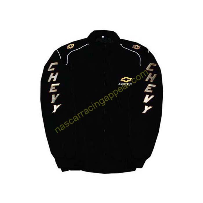 Chevy Chevrolet Racing Jacket Black, NASCAR Jacket, | nascarracingappeal