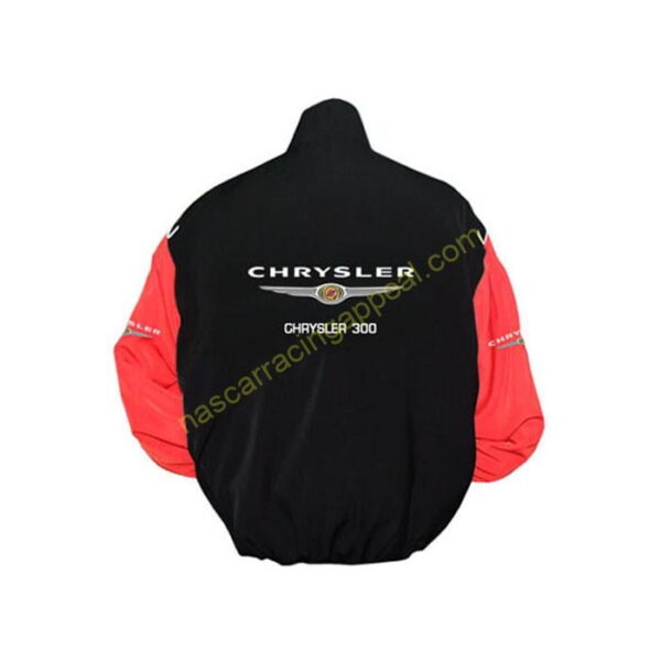 Chrysler 300 Racing Jacket, Black And Red, NASCAR Jacket, - Image 2