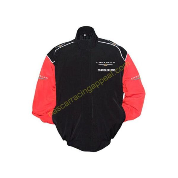 Chrysler 300 Racing Jacket, Black And Red, NASCAR Jacket,