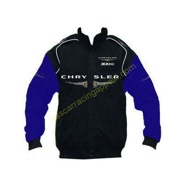 Chrysler 300c Racing Jacket, Black and Dark Blue, NASCAR Jacket,