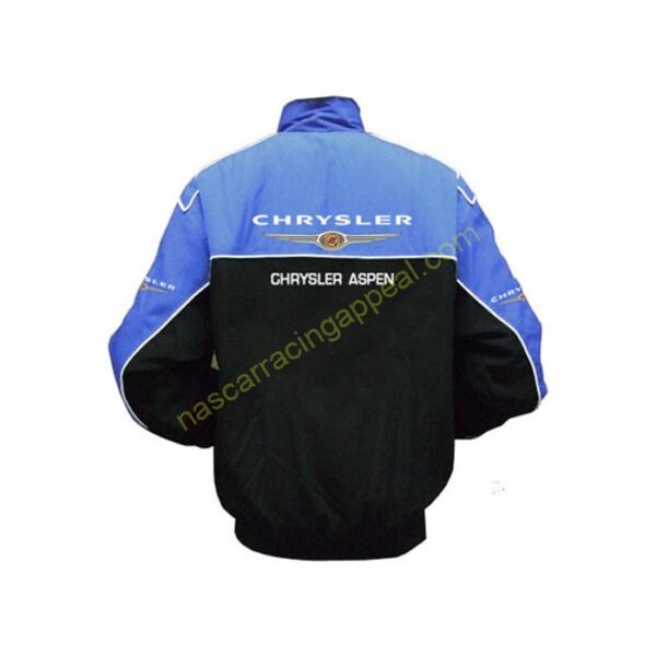 Chrysler Aspen Racing Jacket, Blue & Black, NASCAR Jacket, - Image 2