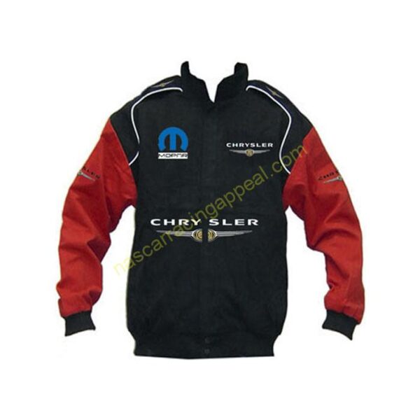 Chrysler Mopar Racing Jacket, Black & Red jacket, NASCAR Jacket,