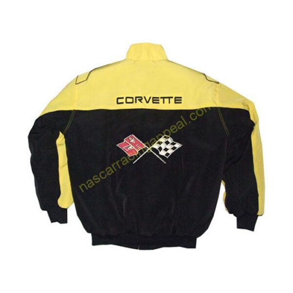 Corvette C3 Yellow Black Jacket back Draft