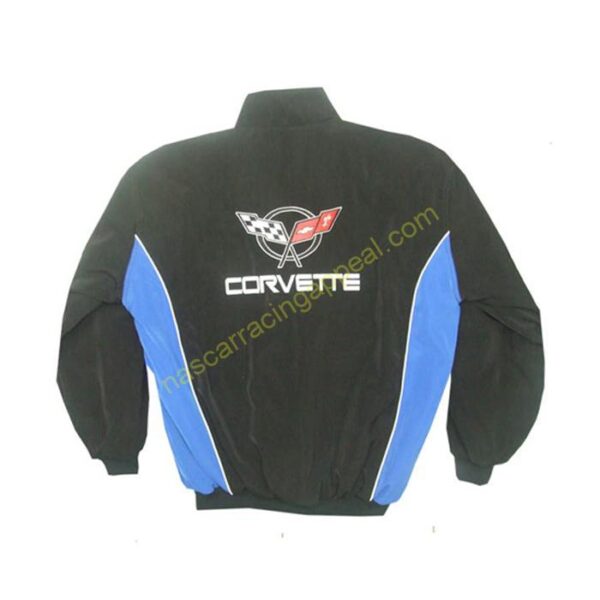 Corvette C5 Black Blue Racing Jacket Coat back wrong Copy