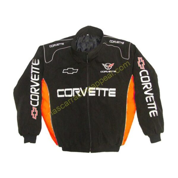 Corvette C5, Racing Jacket Black and Orange, NASCAR Jacket,