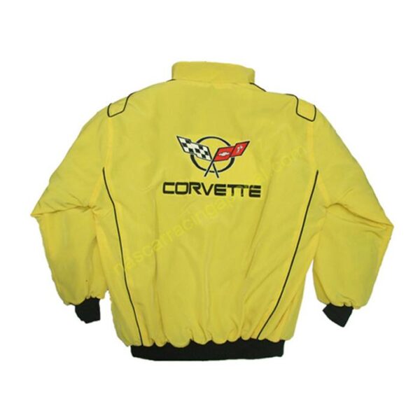 Corvette C5 Racing Jacket Yellow, NASCAR Jacket, - Image 2