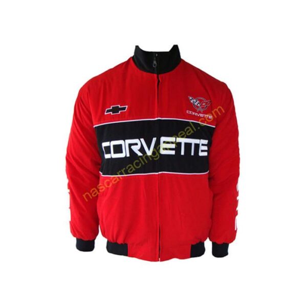 Corvette C5 Red Black Racing Jacket front