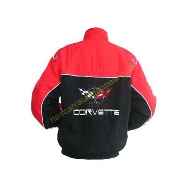 Corvette C5 Red and Black Racing Jacket Draft back