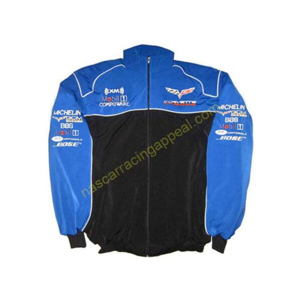 Corvette C6 Compuware Racing Jacket Royal Blue and White front