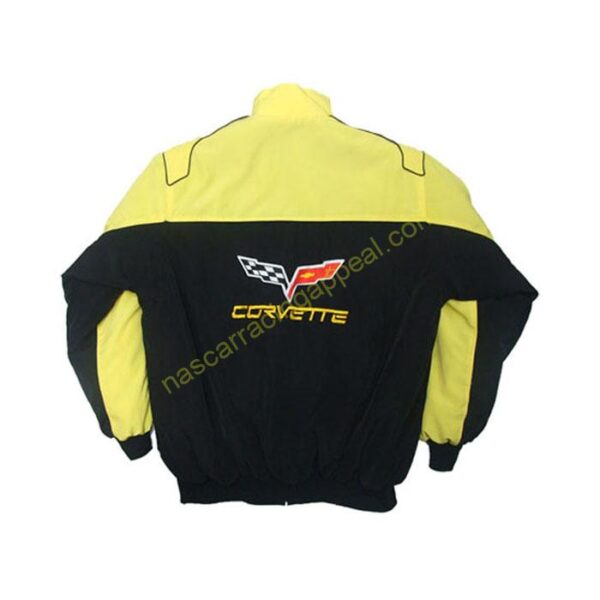 Corvette C6 Racing Jacket Yellow and Black back