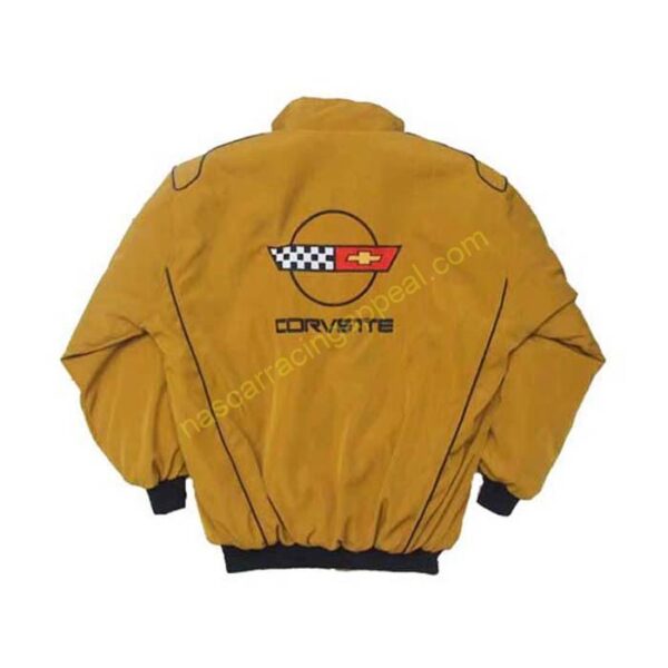 Corvette Racing Jacket Gold, NASCAR Jacket, - Image 2