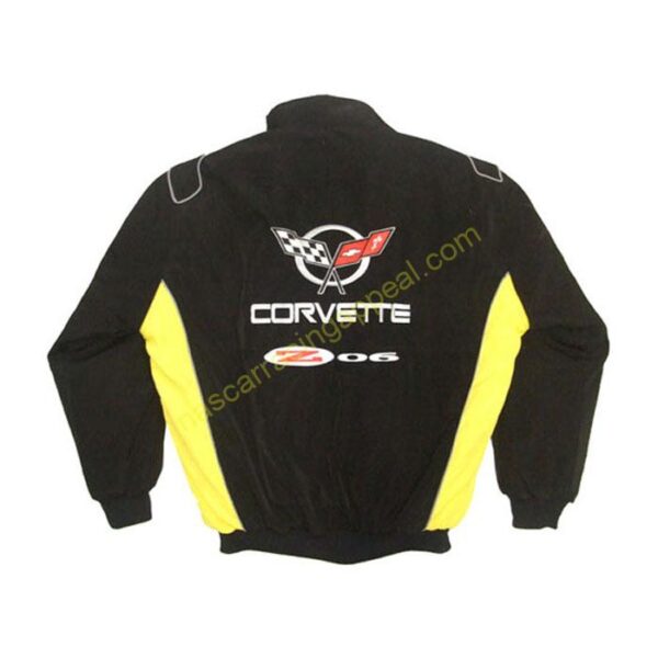 Corvette Z06 Chevy C5 Black Yellow Jacket back 1