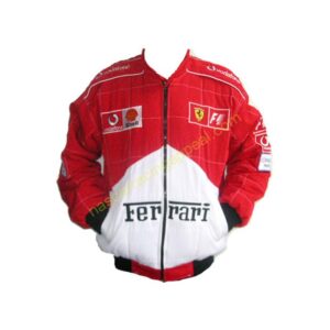Ferrari F1 Racing Team Red and White Jacket