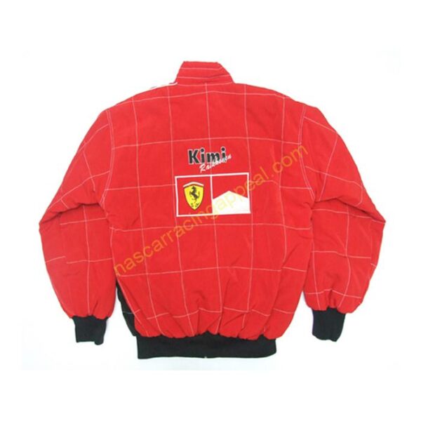 Ferrari Kimi Racing Red Black Jacket back 1