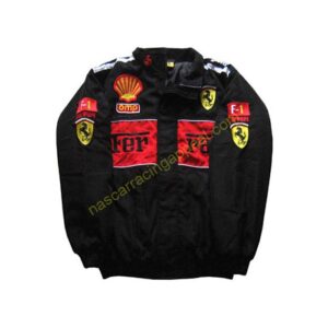 Ferrari F1 Racing Jacket Black and Red Trim