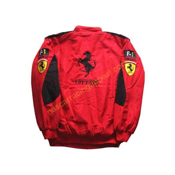 Ferrari Racing F1 Jacket Red with Black Trim back 1