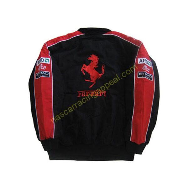 Ferrari Racing Team Jacket Red and Black back