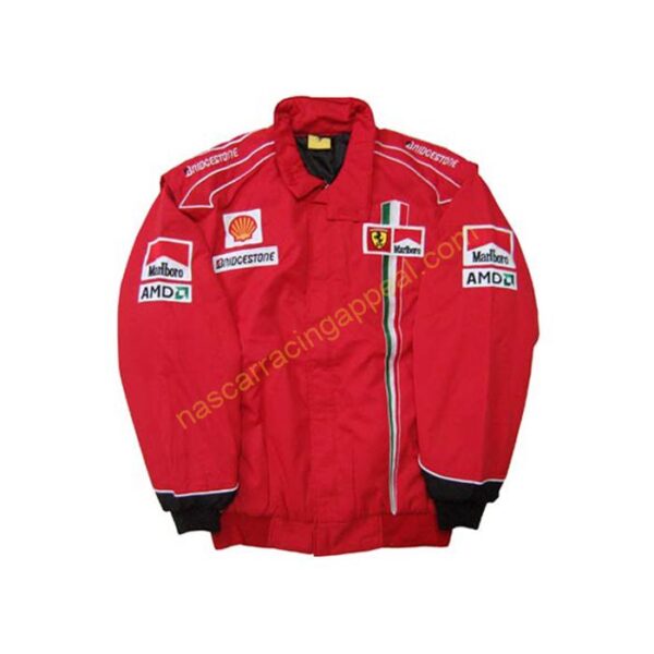 Ferrari Racing Jacket Red With white Piping