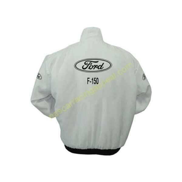 Ford F-150 Racing Jacket white, NASCAR Jacket, - Image 2