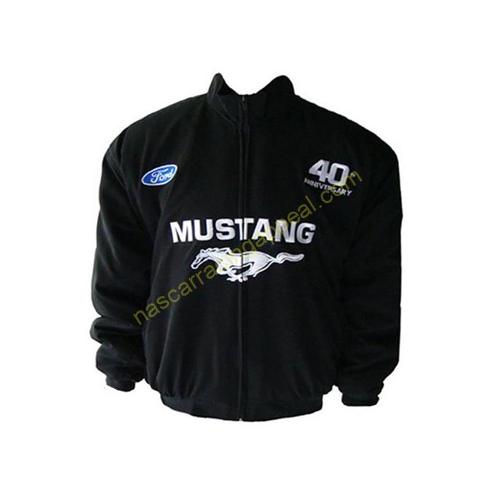 Ford Mustang, Racing Jacket, Black, NASCAR Jacket, - Nascar Racing Appeal