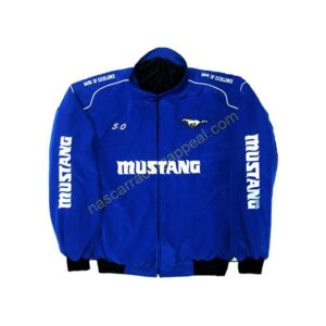 Ford Mustang 5.0 Racing Jacket Royal Blue, NASCAR Jacket,