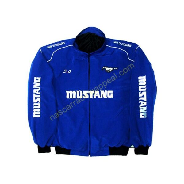 Ford Mustang 5.0 Racing Jacket Royal Blue, NASCAR Jacket,