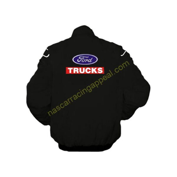 Ford Trucks Black Racing Jacket, NASCAR Jacket, - Image 2